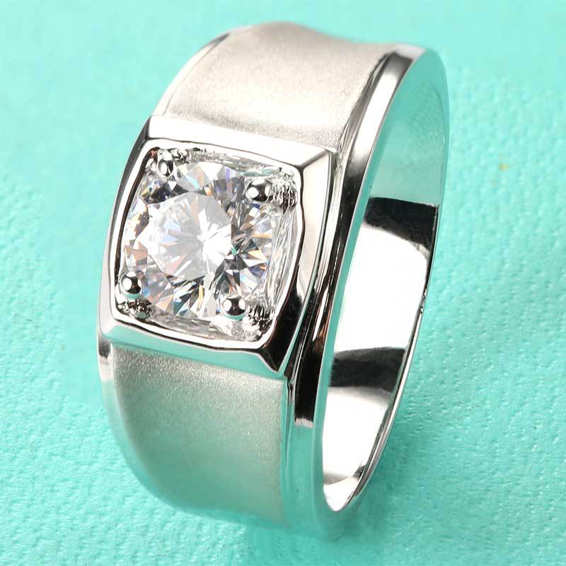 Artificial diamond men’s ring