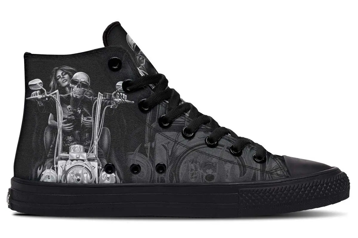 Printed Couple High-top Canvas Shoes