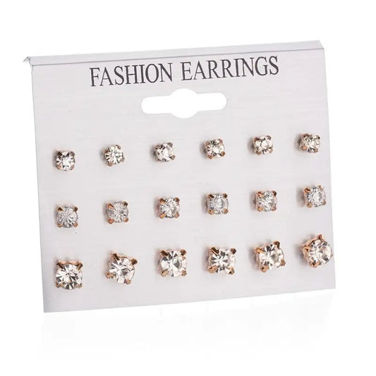 Earrings Round 9-piece Earings Set - Beyond Trends Hub 