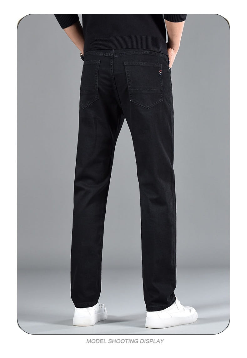 New Slim Fit Youth Casual Straight-leg Cotton Jeans Men