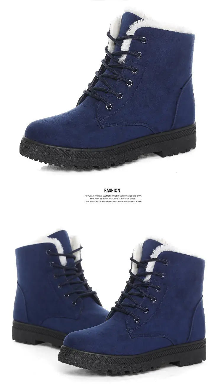 Winter Snow Boots With Warm Plush Ankle Boots For Women Shoes