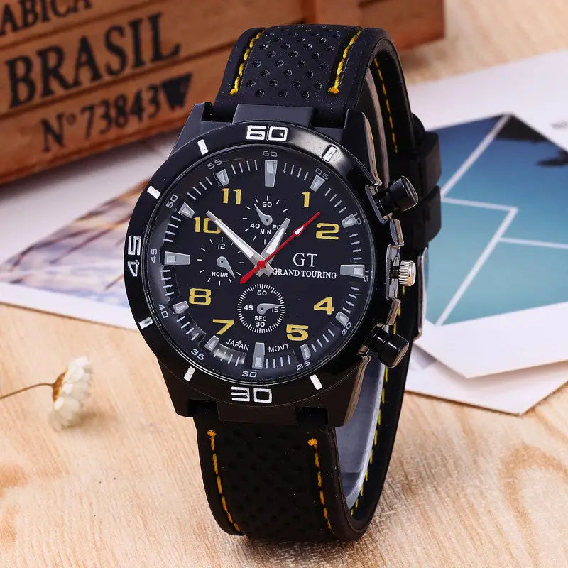 EBay Hot Sport Watch GT Racing Silicone Large Dial Watches Quartz Men's Fashion Business Wholesale - Beyond Trends Hub 
