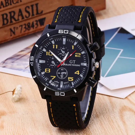 EBay Hot Sport Watch GT Racing Silicone Large Dial Watches Quartz Men's Fashion Business Wholesale - Beyond Trends Hub 