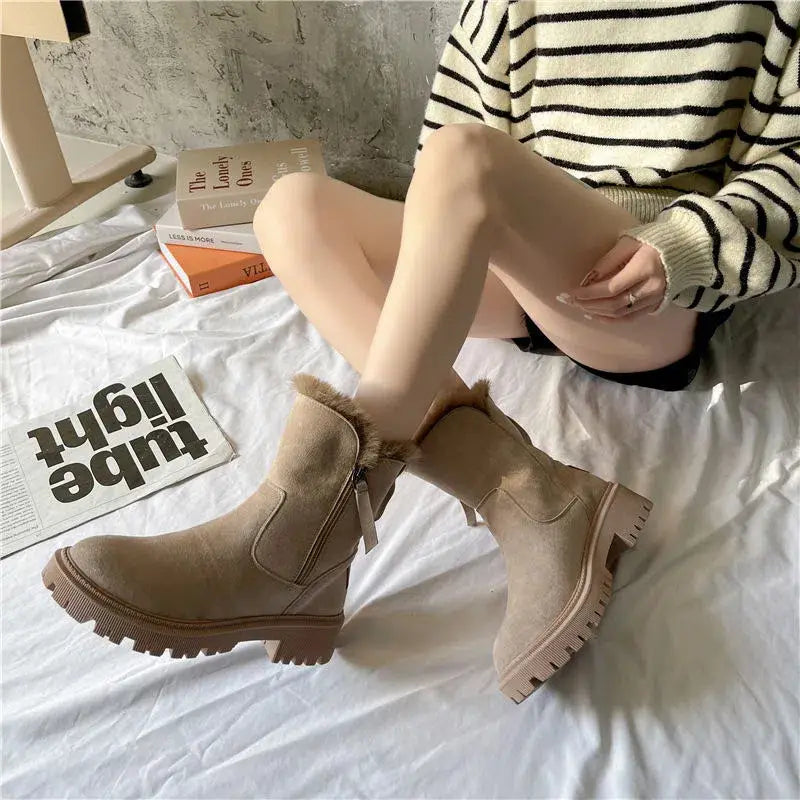 Thick Plush Snow Boots