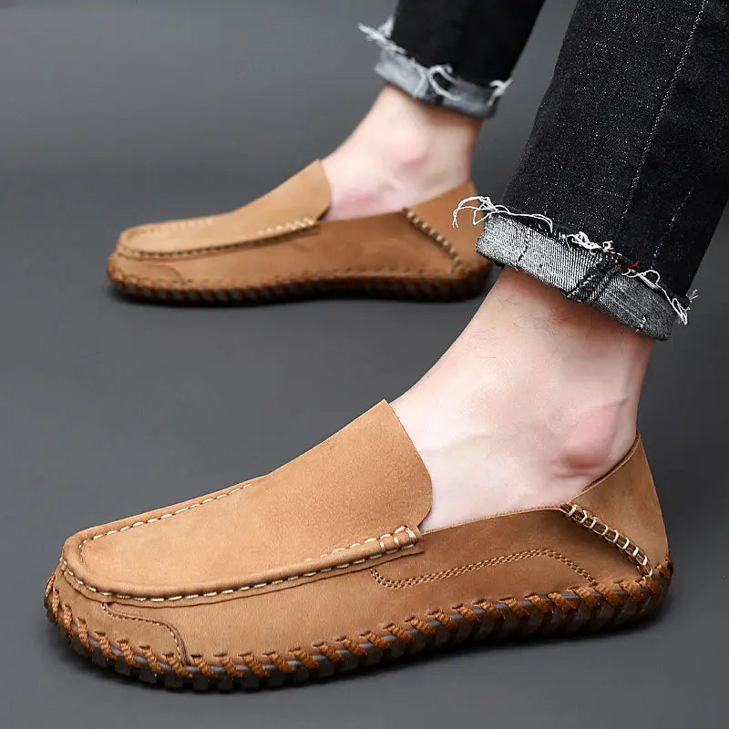 Breathable Casual Tendon Sole Driving Slip On Men’s Shoes