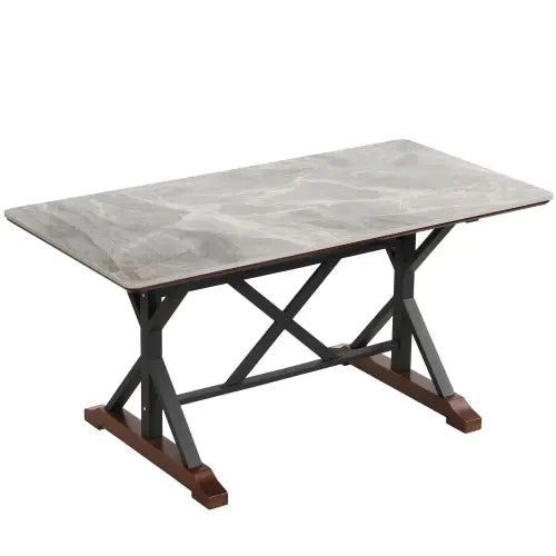 Modern Dining Table For 6-8 7 Piece Kitchen Dining Table Set