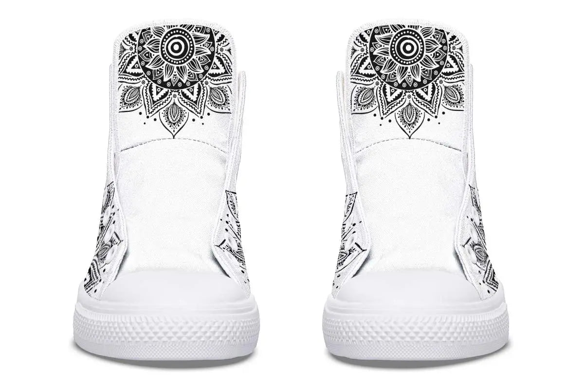 Printed Couple High Top Canvas Shoes