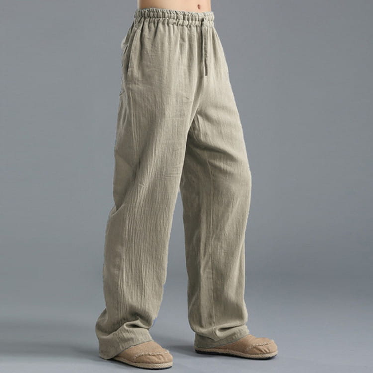 Men’s Breathable Linen Loose Casual Sports Pants