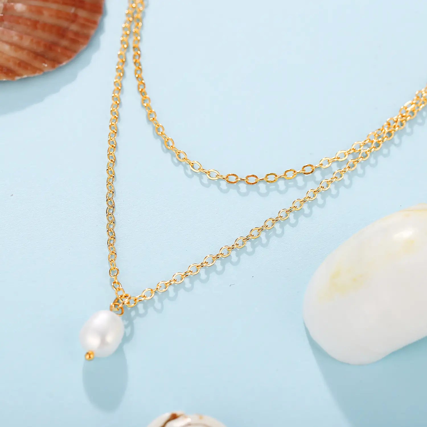 Women’s Multi-layer Freshwater Pearl Pendant Necklace