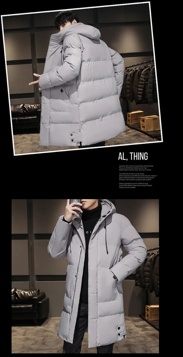 Fashionable And Handsome Thickened Work Clothes Cotton Coat Winter Clothing Down Men