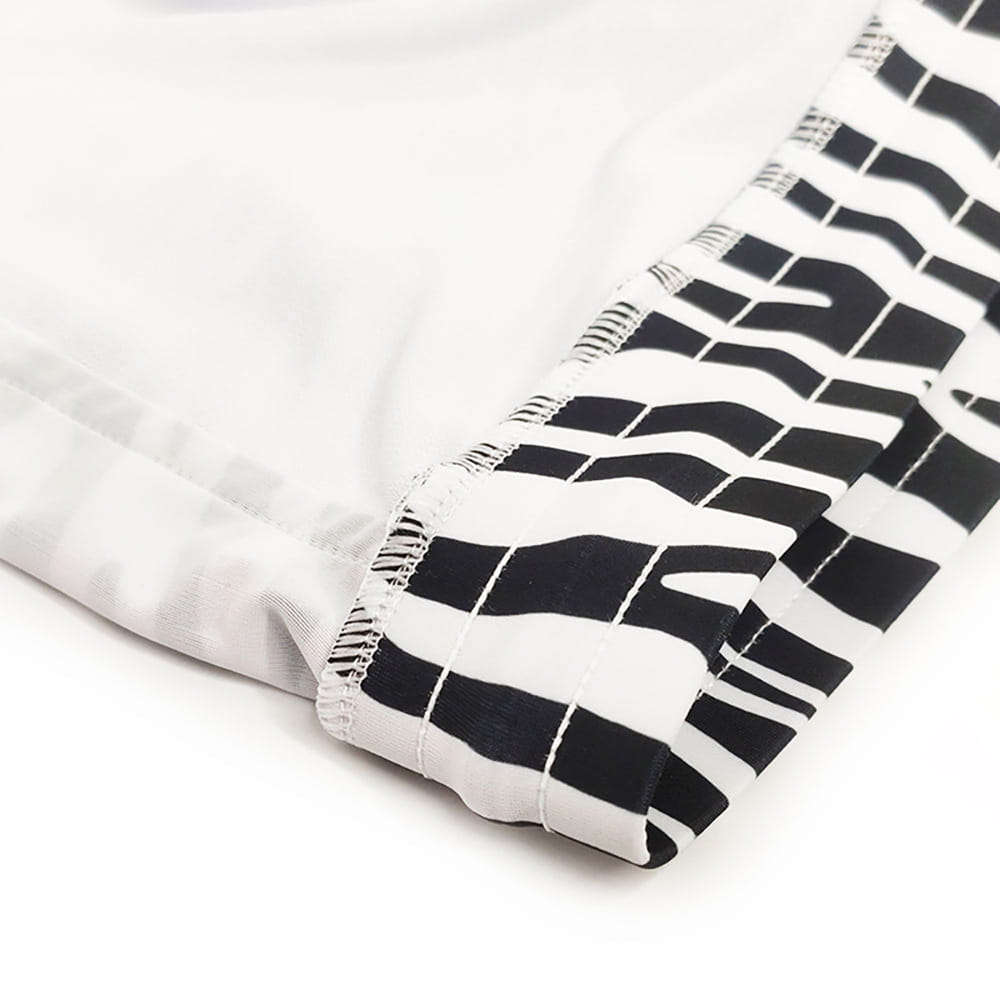 Men’s Zebra Striped Boxer Swimming Trunks Two-side Pocket Quick-drying Shorts