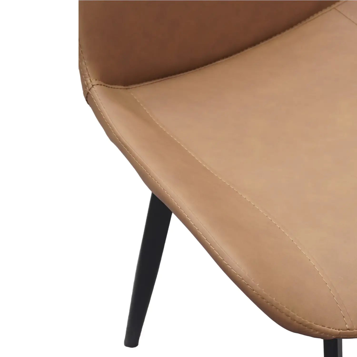 Leather Dining Chair With Metal Legs