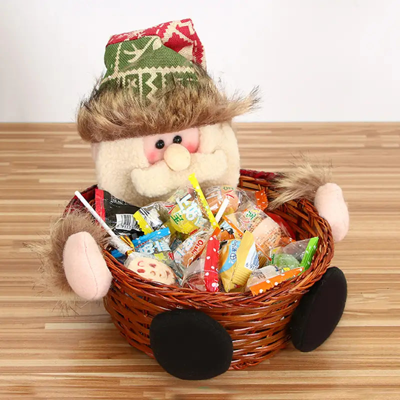 Christmas Decorations New Christmas Candy Basket Christmas Tabletop Ornaments Children’s Candy Decorations