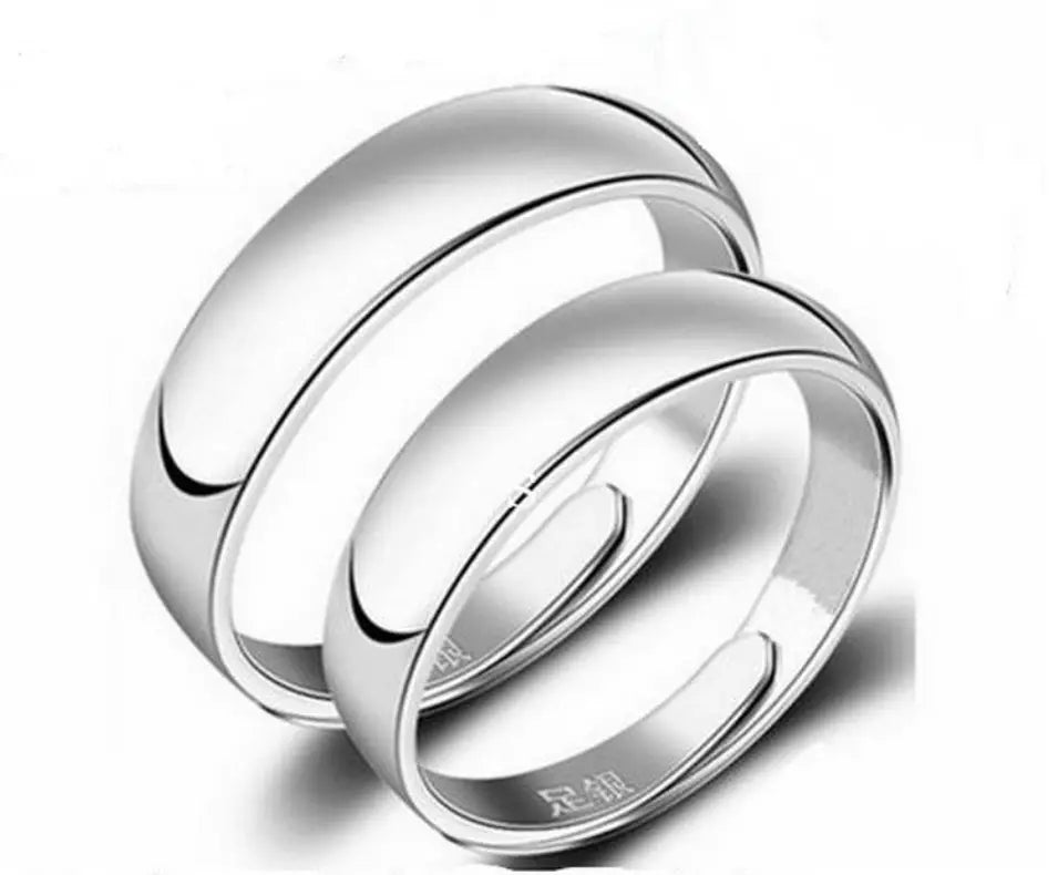 Glossy Ring Simple Men’s Silver Ring