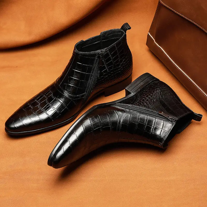 Men’s Boots Cowhide High Tops Cowhide Ankle Boots