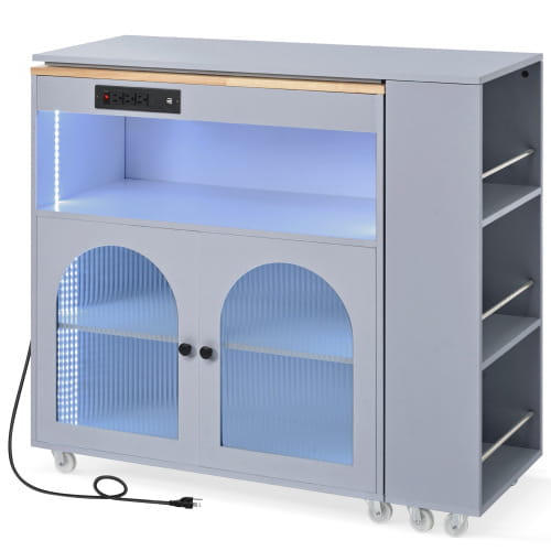 Rolling Kitchen Island With Extended Table