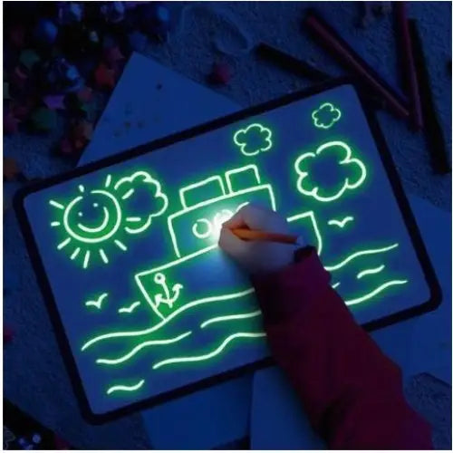 Educational Toy Drawing Pad 3D Magic 8 Light Effects Puzzle Board Sketchpad Beyond Trends Hub