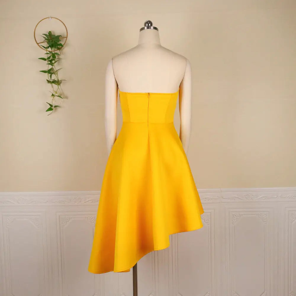 .Bra No Sleeve High Waist Asymmetric Hem Women’’s Dress Party Dresses