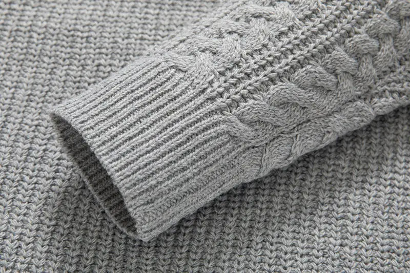 Men’s Long-sleeved Knitted Top Plus Size Sweater