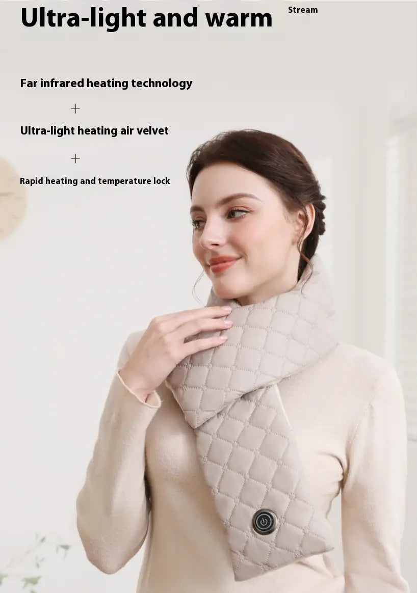 Electric Heating Scarf 3 Gear Heating Pads Outdoor Warm Heated Scarf USB Heater Thermal Shawl Neck Brace Warm Bib
