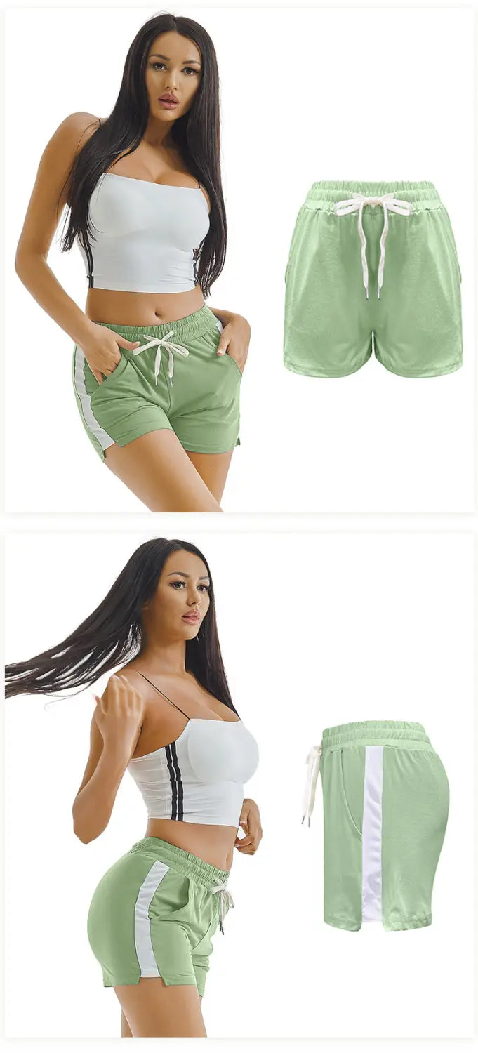 Summer Sports Shorts Gym Running Women Cycling Drawstring Shorts Workout