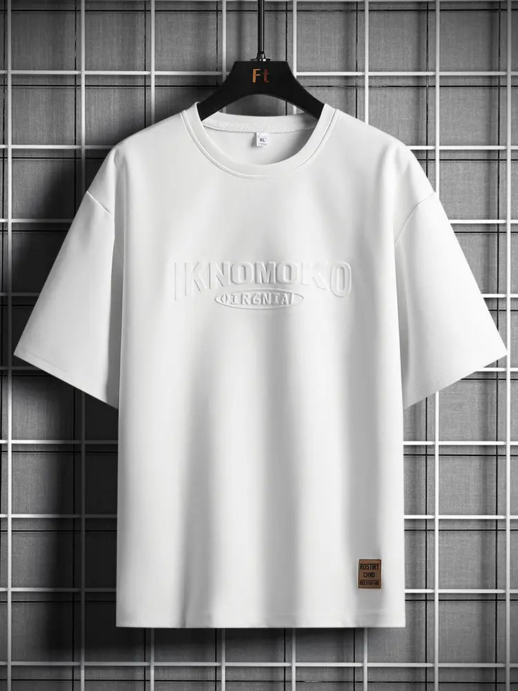 New Loose Plus Size Cotton Short-sleeved T-shirt Men