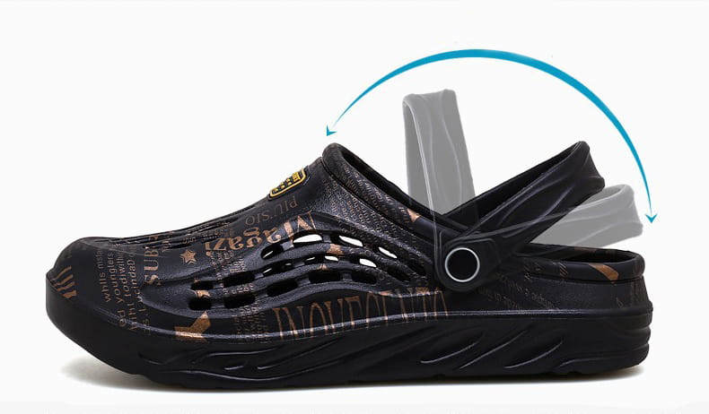 Letter Print Slippers Men Summer Sandals Beach Shoes