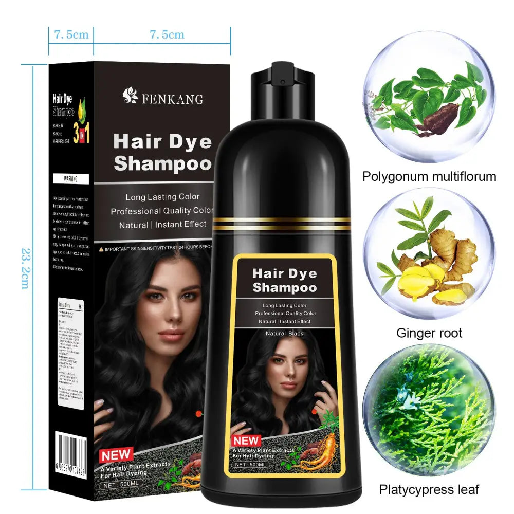 English Black Plant Hair Dye Covering Gray Hair Wash Black Bubble Hair Color Cream