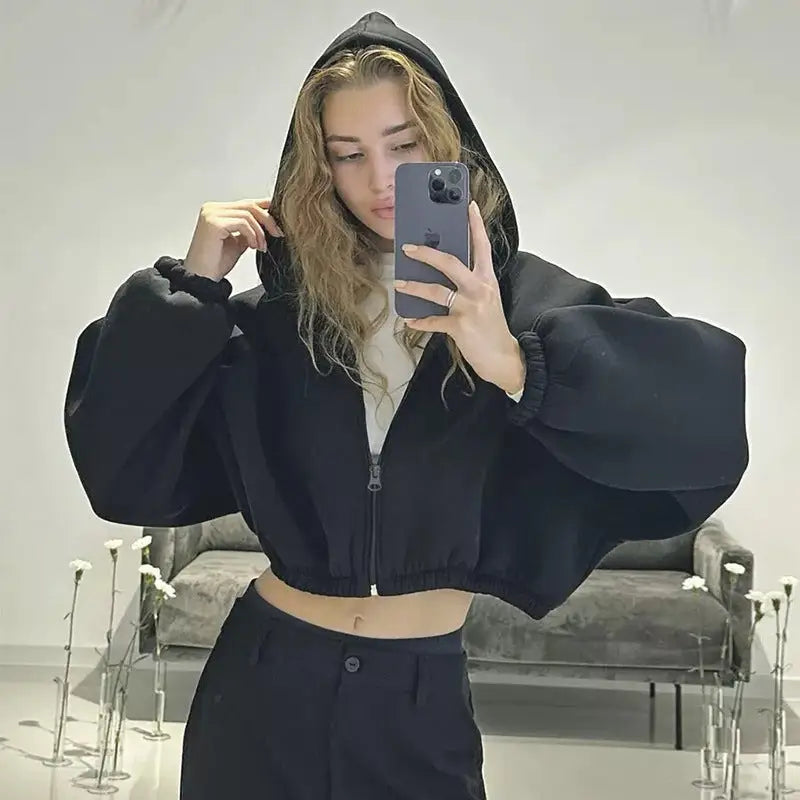 European And American Casual Women's Solid Color Hoodies Beyond Trends Hub