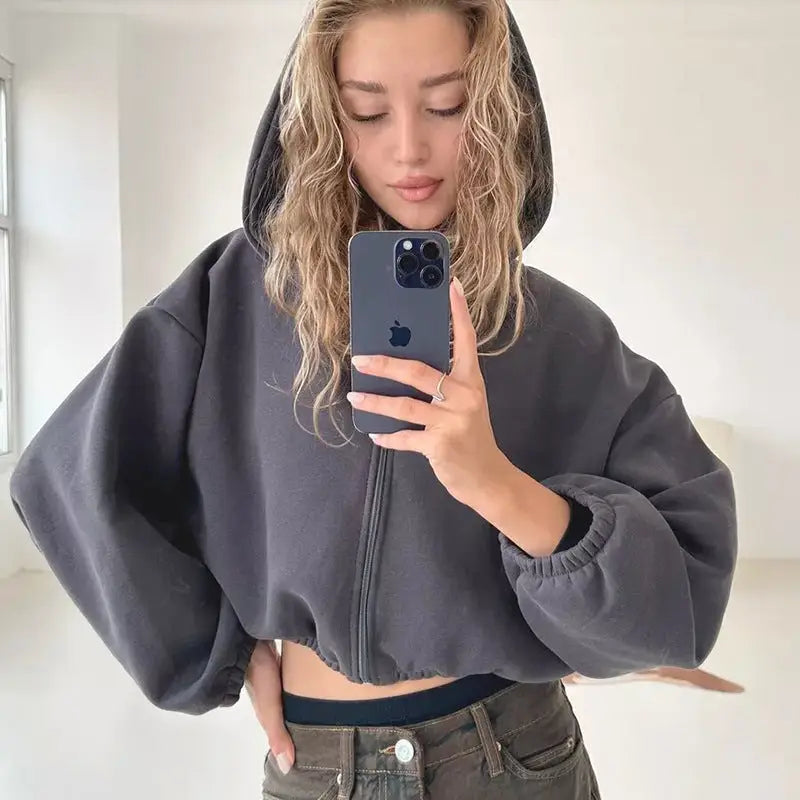 European And American Casual Women's Solid Color Hoodies Beyond Trends Hub
