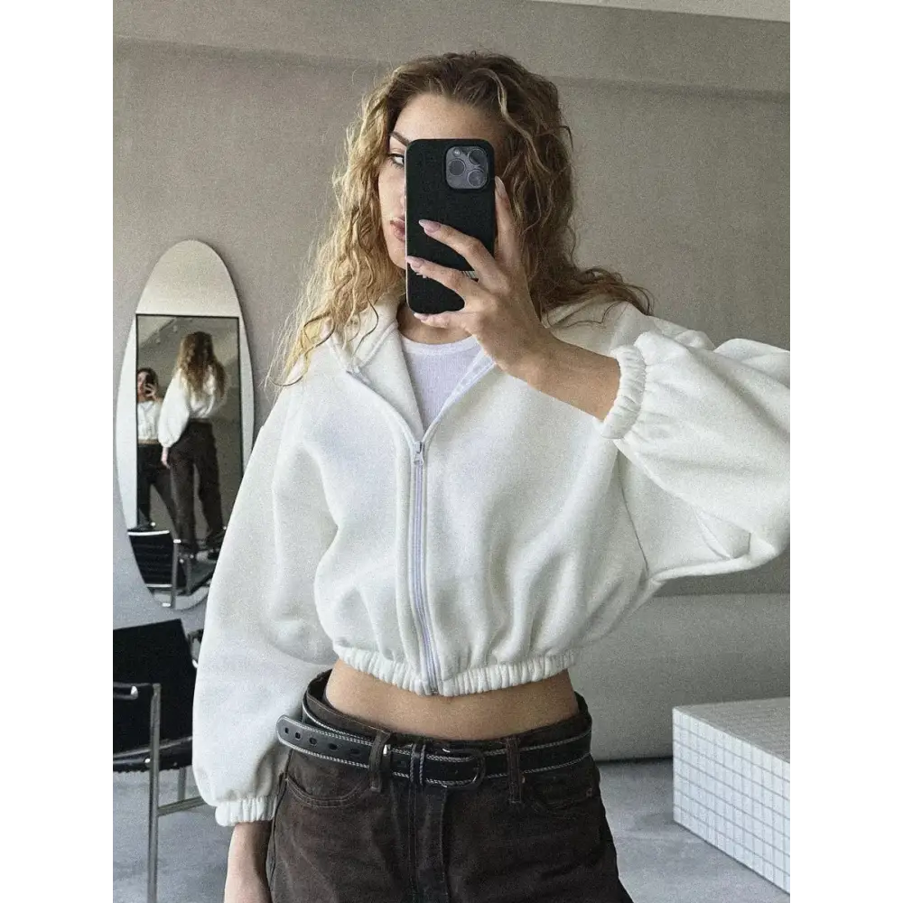 European And American Casual Women's Solid Color Hoodies Beyond Trends Hub