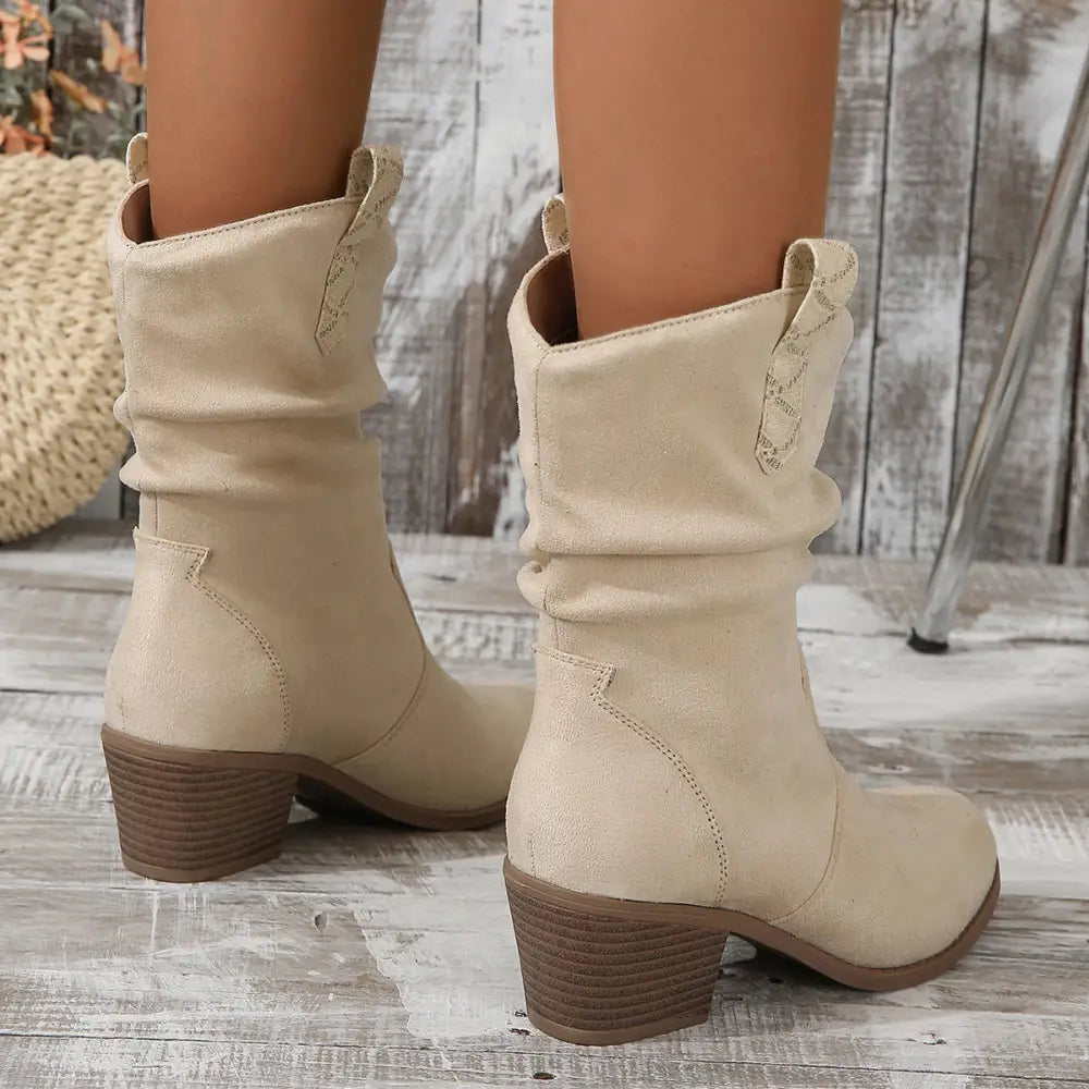 European And American Fashion Cloth Upper Fashion Plus Size Women's Boots Beyond Trends Hub