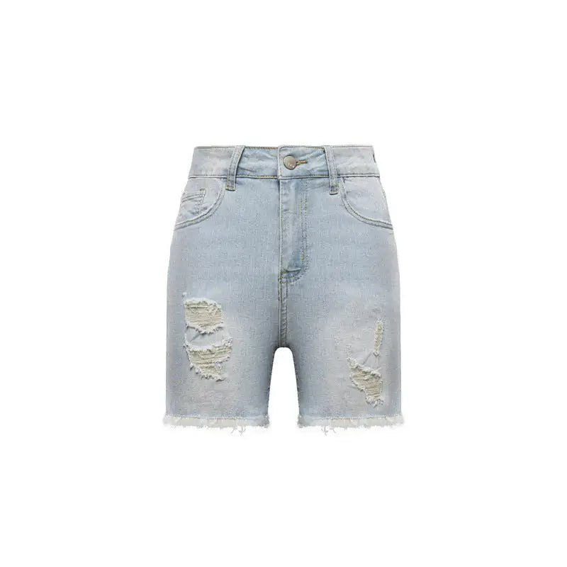 European And American Fashion Wash High Waist Jeans Women's Summer New Slim Wear Casual Short Shorts Beyond Trends Hub