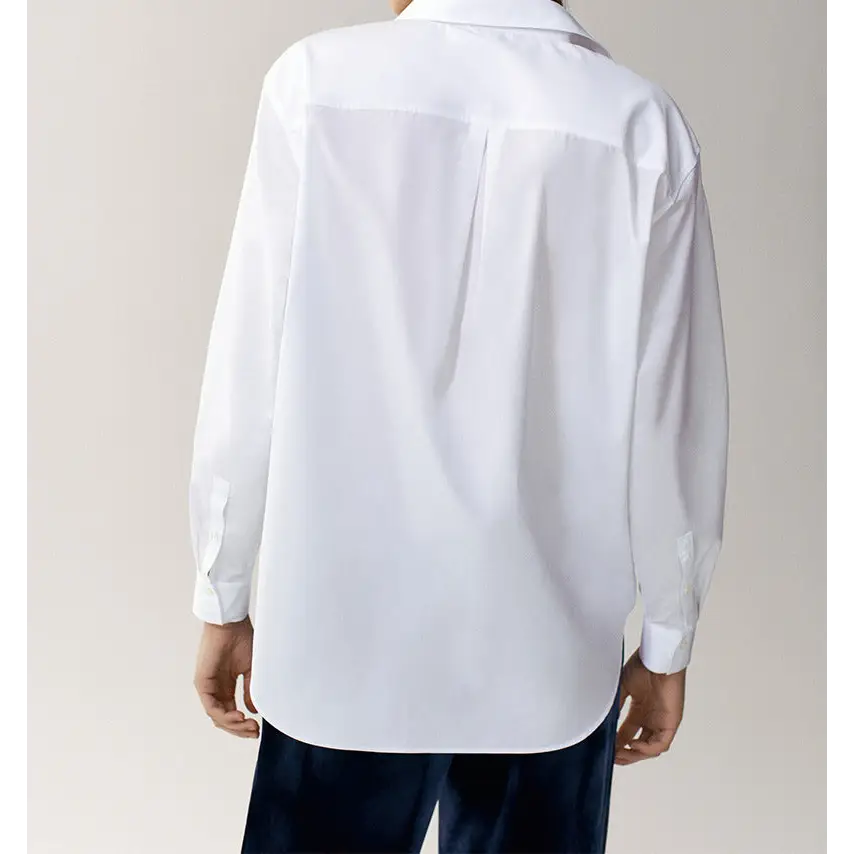 European And American Spring And Autumn New Solid Color Shirts For Ladies, Simple Temperament, Casual Basic Poplin Ladies Shirts Beyond Trends Hub