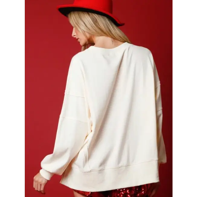 European And American Women’s Clothing Christmas Sequins Long Sleeve Pullover Hoodie Women