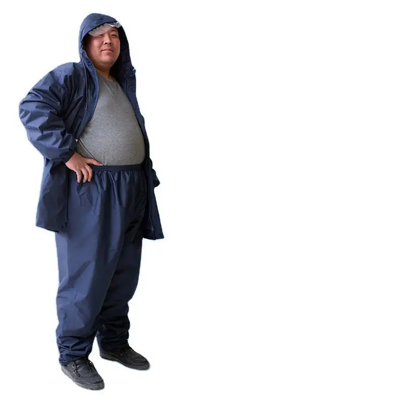 Extra Large Size Raincoat For Men And Women With Reflective Strips Split Raincoat And Rain Pants - Beyond Trends Hub 