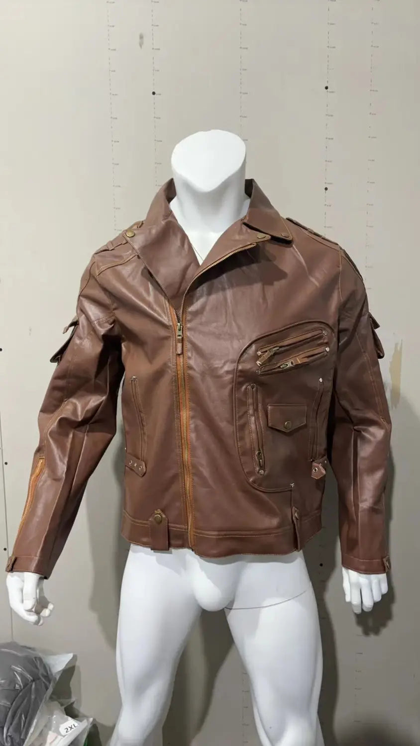 Men’s Multi-pocket Personality Fur Coat Coat