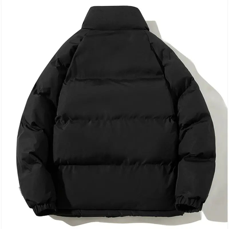 Couples Stand-up Collar Coat With Pockets Fashion Winter Warm Plush Thickened Jacket For Women Men Loose Outwear Top