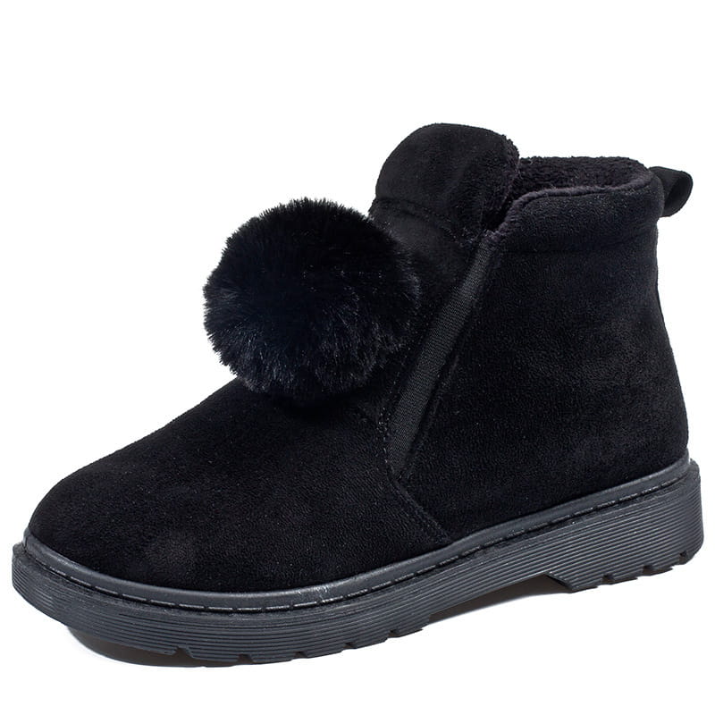 Flat boots thickened student cotton shoes short
