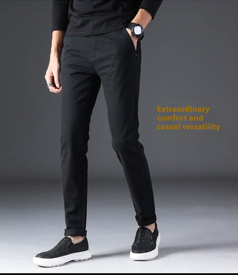 Casual Trousers Slim Fit Straight Men