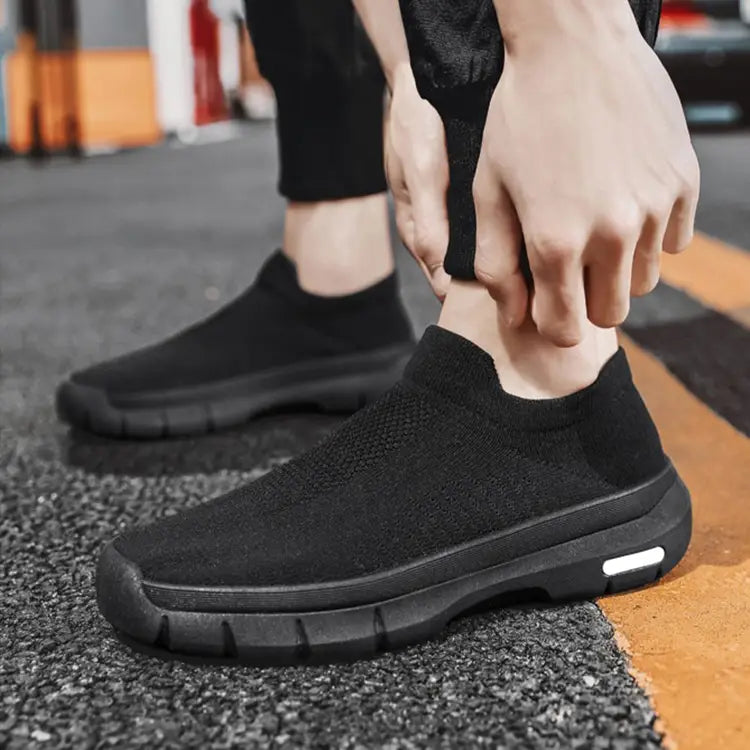 Breathable Mesh Sports Shoes Men Casual Slip-on Socks Shoes Flats Sneakers