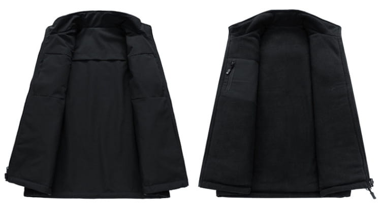 Men’s Double-sided Fleece Vest Winter Warm Loose Sleeveless Tank Outdoor Workwear Vest Clothing