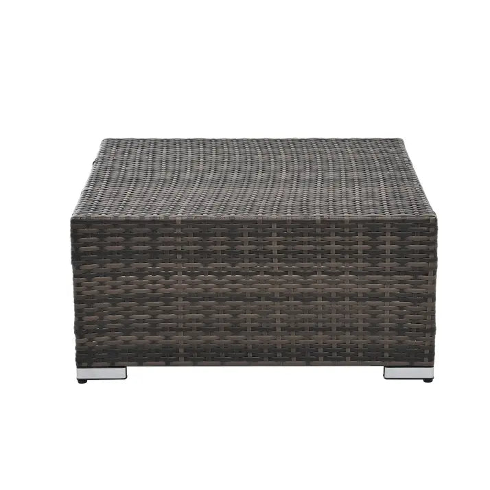 4 Set Wicker Furniture With Tempered Glass Coffee Table