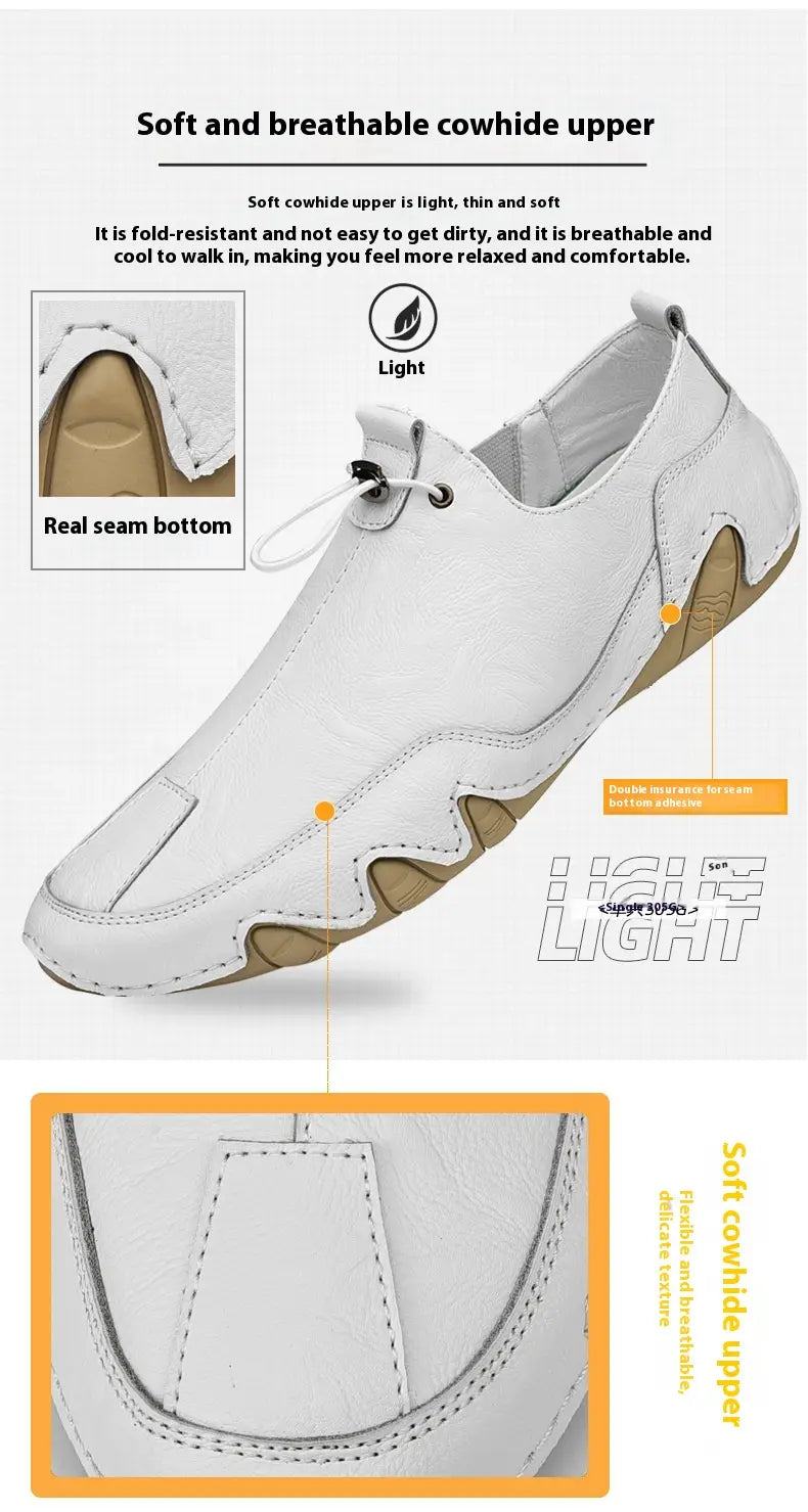 Men’s Plus Size Sports Genuine Leather Leather Shoes