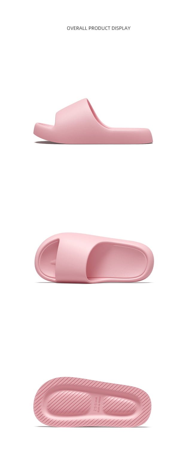 Solid Thick-soled Home Slippers Summer Non-slip Floor Bathroom Slipper For Women Men’s House Shoes