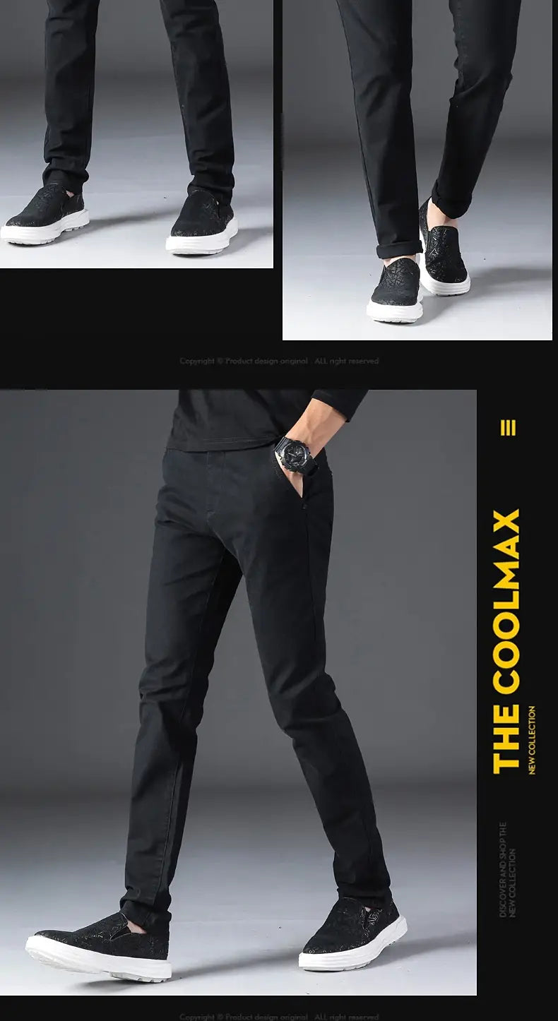 Casual Trousers Slim Fit Straight Men
