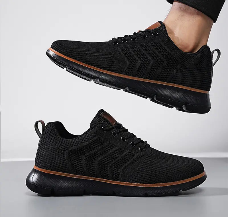 Fashion Lace-up Mesh Sneakers Casual Flying Woven Walking Sports Shoes For Men
