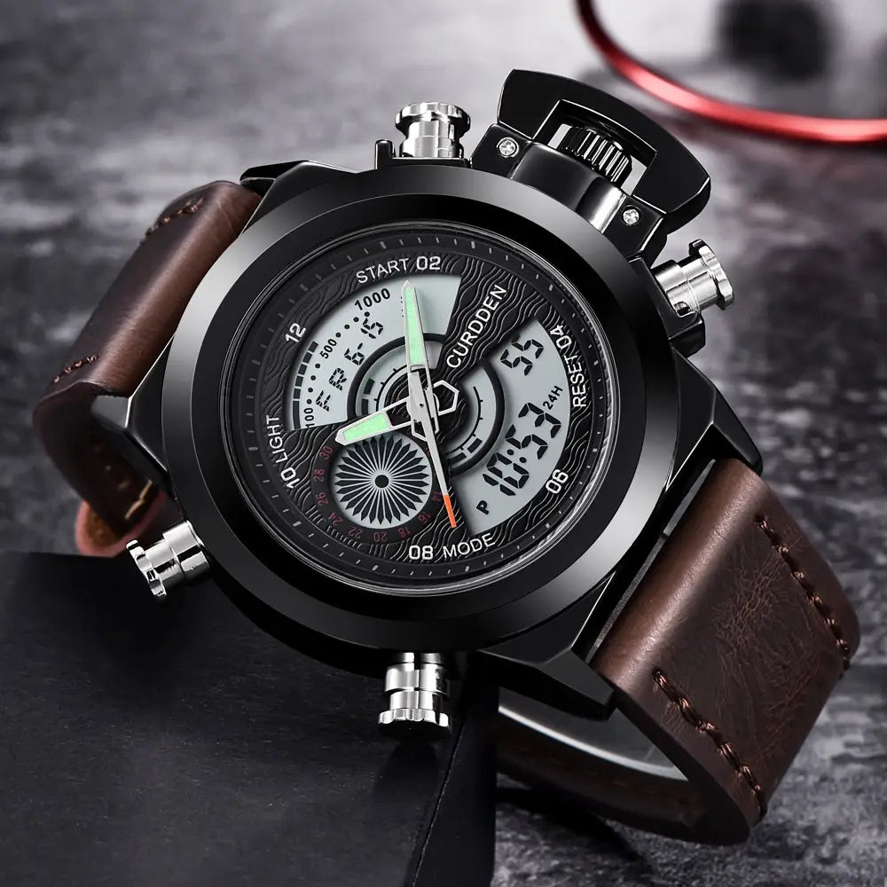 Multi-functional Double Display Sports Watch For Men