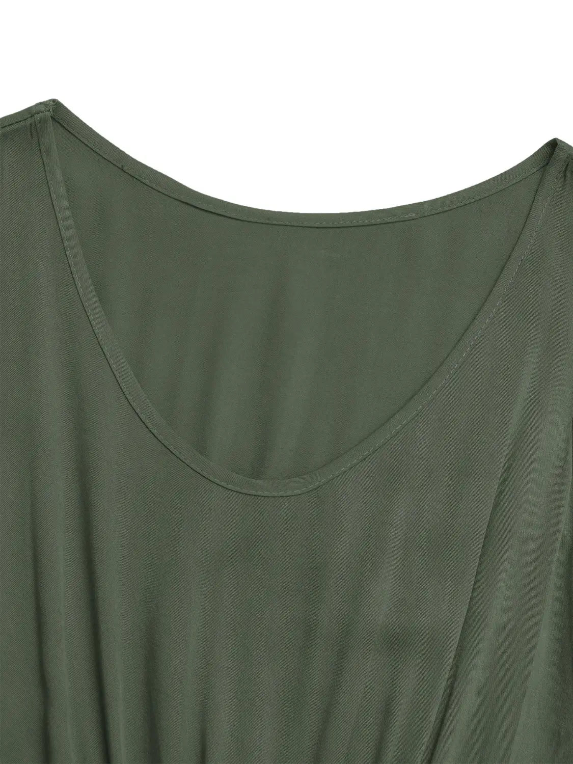 Summer Round-neck Sleeveless Split Dress With Button Design Fashion Solid Beach Long Dresses For Women Clothing