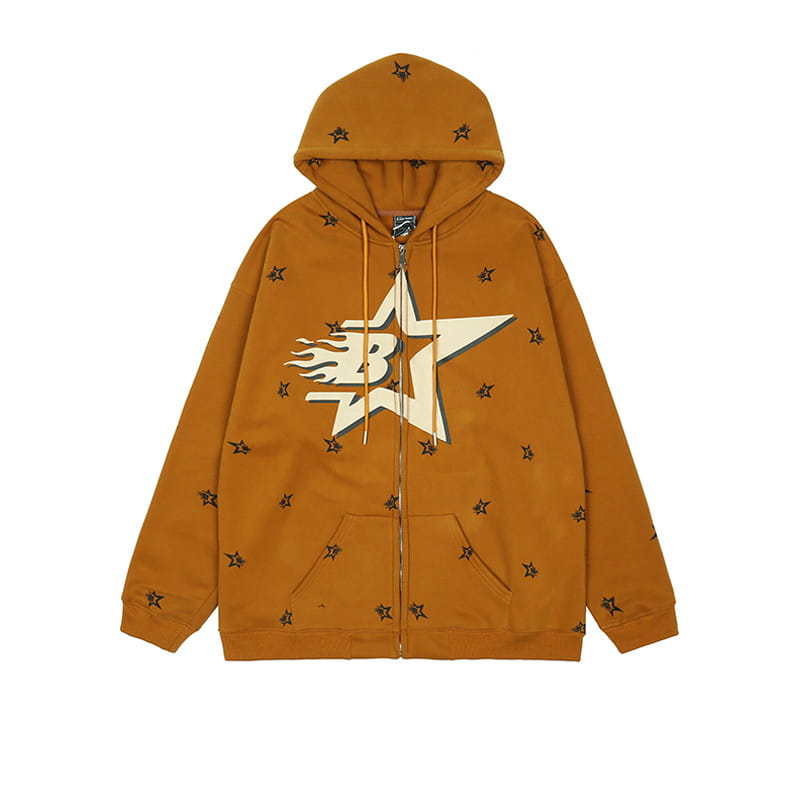 Fleece Zipper Cardigan Hooded Sweater For Men And Women Loose
